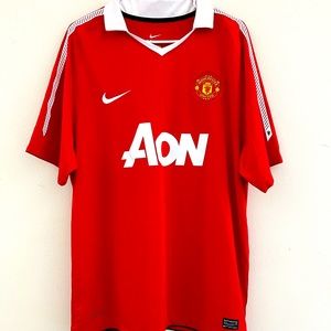 2010-11 Manchester United Nike Soccer Jersey - Stadium Version Size XL